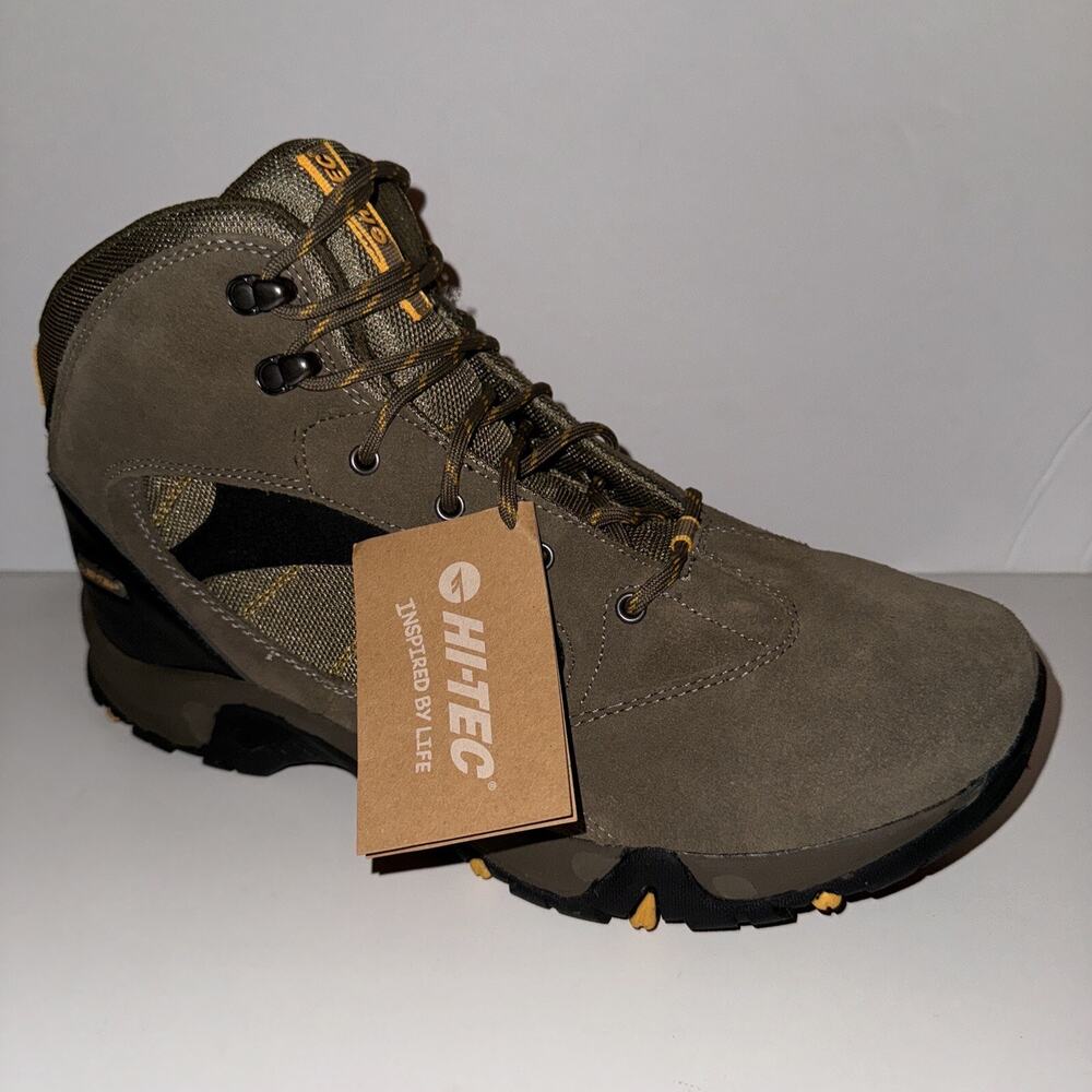 Hi-Tec Size 14 US Boots Osprey Taupe Brown Nubuck Leather Hiking Comfortable New